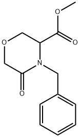 4-BENZYL-5-OXO-MORPHOLINE-3-CARBOXYLIC ACID METHYL ESTER 구조식 이미지