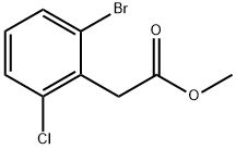 Benzeneacetic acid, 2-bromo-6-chloro-, methyl ester Structure