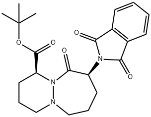 (1S,9R)-tert-butyl 9-(1,3-dioxoisoindolin-2-yl)-10-oxooctahydro-1H-pyridazino[1,2-a][1,2]diazepine-1 구조식 이미지