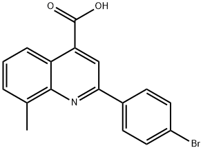 2-(4-BROMOPHENYL)-8-METHYLQUINOLINE-4-CARBOXYLICACID Structure