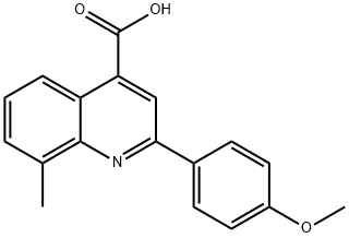 2-(4-METHOXYPHENYL)-8-METHYLQUINOLINE-4-CARBOXYLIC ACID 구조식 이미지