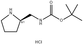 R-2-(BOC-AMINOMETHYL)PYRROLIDINE-HCl Structure