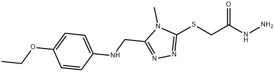 2-[(5-{[(4-ethoxyphenyl)amino]methyl}-4-methyl-4H-1,2,4-triazol-3-yl)thio]acetohydrazide 구조식 이미지