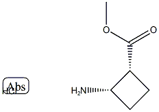 Methyl cis-2-aminocyclobutane-1-carboxylate hydrochloride Structure