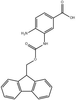 Benzoic acid, 4-aMino-3-[[(9H-fluoren-9-ylMethoxy)carbonyl]aMino]- 구조식 이미지