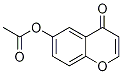 4H-1-Benzopyran-4-one, 6-(acetyloxy)- 구조식 이미지