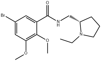 (-)-(S)-5-BROMO-2,3-DIMETHOXY-N-[(1-ETHYL-2-PYRROLIDINYL)METHYL]-BENZAMIDE Structure