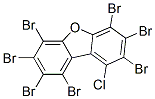 Dibenzofuran, heptabromochloro- Structure