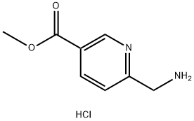 Methyl6-(aminomethyl)pyridine-3-carboxylatehydrochloride Structure