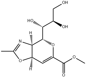 (3aR,4R,7aR)-3a,7a-Dihydro-2-Methyl-4-[(1R,2R)-1,2,3-trihydroxypropyl]-4H-pyrano[3,4-d]oxazole-6-carboxylic Acid Methyl Ester Structure