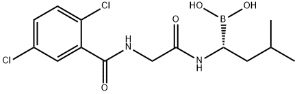 (R)-1-(2-(2,5-dichlorobenzamido)acetamido)-3-methylbutylboronic acid Structure