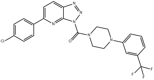 (5-(4-chlorophenyl)-3H-[1,2,3]triazolo[4,5-b]pyridin-3-yl)(4-(3-(trifluoroMethyl)phenyl)piperazin-1-yl)Methanone Structure