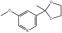 3-Methoxy-5-(2-methyl-1,3-dioxolan-2-yl)pyridine 구조식 이미지