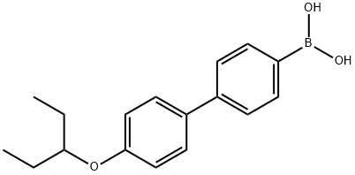 4-[4μ-(3-Pentyloxy)phenyl]phenylboronic  acid Structure