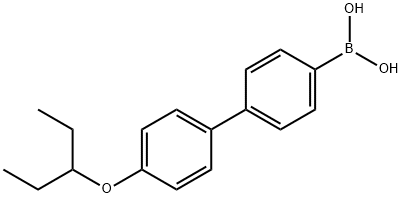 4-[4μ-(3-펜틸옥시)페닐]페닐보론산 구조식 이미지