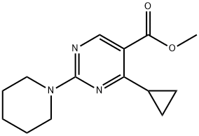 메틸4-사이클로프로필-2-(피페리딘-1-일)피리미딘-5-카르복실레이트 구조식 이미지