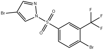 4-Bromo-1-(4-bromo-3-(trifluoromethyl)phenylsulfonyl)-1H-pyrazole Structure