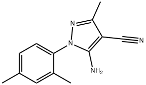 5-AMino-1-(2,4-diMethylphenyl)-3-Methyl-1H-pyrazole-4-carbonitrile Structure