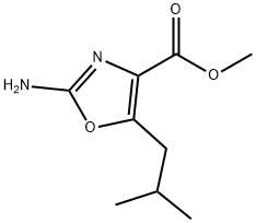 메틸2-아미노-5-이소부틸록사졸-4-카르복실레이트 구조식 이미지