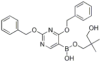 2,4-Dibenzyloxypyrimidine-5-boronic acid neopentyl glycol ester Structure