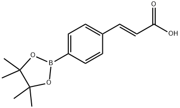 (E)-3-(4-(4,4,5,5-Tetramethyl-1,3,2-dioxaborolan-2-yl)phenyl)acrylic acid 구조식 이미지