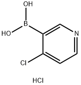 4-클로로-3-피리딘붕소산HCl 구조식 이미지