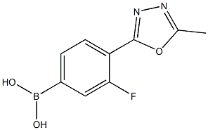 3-Fluoro-4-(5-Methyl-1,3,4-oxadiazol-2-yl)phenylboronic acid 구조식 이미지