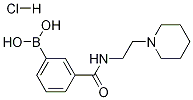 3-(2-(피페리딘-1-일)에틸카르바모일)페닐보론산염산염 구조식 이미지
