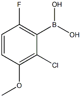 2-Chloro-6-fluoro-3-Methoxyphenylboronic acid 구조식 이미지