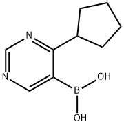 4-CyclopentylpyriMidine-5-boronic acid Structure