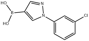 1-(3-Chlorophenyl)pyrazole-4-boronic acid Structure