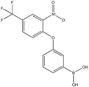 3-(2-니트로-4-트리플루오로메틸페녹시)페닐보론산 구조식 이미지