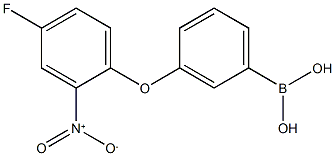 (3-(4-Fluoro-2-nitrophenoxy)phenyl)boronic acid Structure