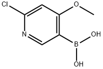 6-클로로-4-메톡시피리딘-3-보론산 구조식 이미지