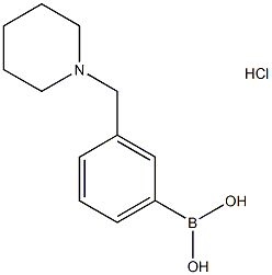 3-(피페리딘-1-일메틸)페닐보론산,HCl 구조식 이미지