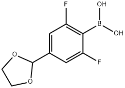 4-(1,3-Dioxolan-2-yl)-2,6-difluorophenylboronic acid Structure