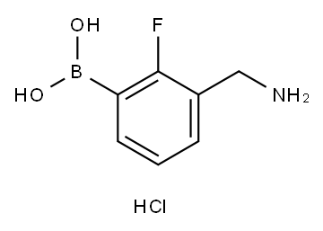 3-(Aminomethyl)-2-fluorophenylboronic acid, HCl 구조식 이미지