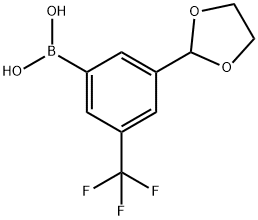 3-(1,3-디옥솔란-2-일)-5-(트리플루오로메틸)페닐보론산 구조식 이미지