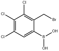 2-(Bromomethyl)-3,4,5-trichlorophenylboronic acid 구조식 이미지