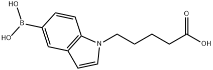 5-(5-Borono-1H-indol-1-yl)pentanoic acid Structure