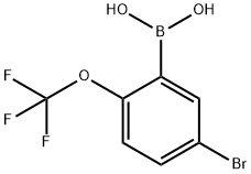 5-브로모-2-(트리플루오로메톡시)페닐붕소산 구조식 이미지