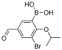 3-Bromo-2-isopropoxy-5-formylphenylboronic acid 구조식 이미지
