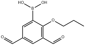 3,5-DiforMyl-2-propoxyphenylboronic acid 구조식 이미지