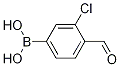 3-Chloro-4-formylbenzeneboronic acid Structure
