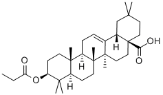 3-beta-Hydroxy-olean-12-en-28-oic acid propionate Structure