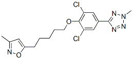 5-(3,5-dichloro-4-((5-(3-methyl-5-isoxazolyl)pentyl)oxy)phenyl)-2-methyl-2H-tetrazole Structure