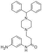 1-Piperazinepropanamide, N-(3-aminophenyl)-4-(diphenylmethyl)- Structure