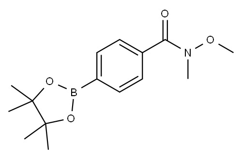 N-Methoxy-N-methyl-4-(4,4,5,5-tetramethyl-1,3,2-dioxaborolan-2-yl)benzamide 구조식 이미지