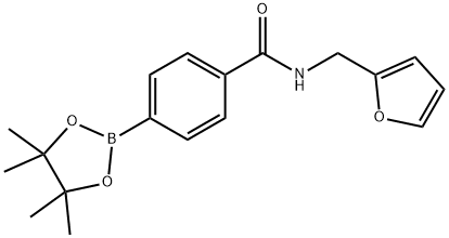 4-(Furfurylaminocarbonyl)benzeneboronic acid pinacol ester 구조식 이미지