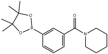 3-(PIPERIDINE-1-CARBONYL)페닐보론산,피나콜에스테르 구조식 이미지